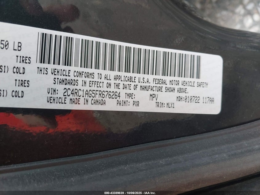 2015 CHRYSLER TOWN & COUNTRY LX - 2C4RC1AG5FR676264