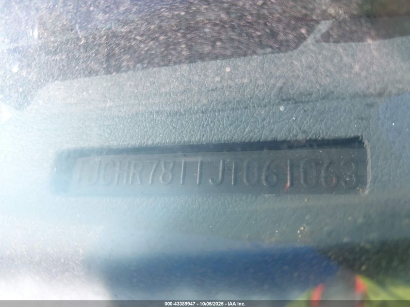 1988 Jeep Cherokee VIN: 1JCHR7811JT061063 Lot: 43389947