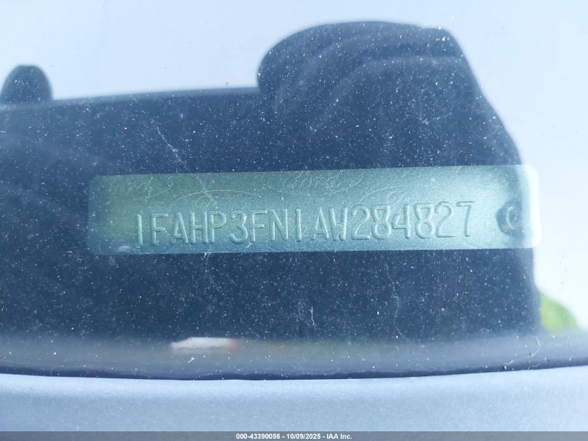 2010 Ford Focus Se VIN: 1FAHP3FN1AW284827 Lot: 43390056