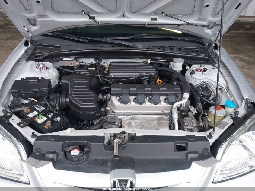 2002 Honda Civic Ex VIN: 1HGEM22922L050709 Lot: 43390202