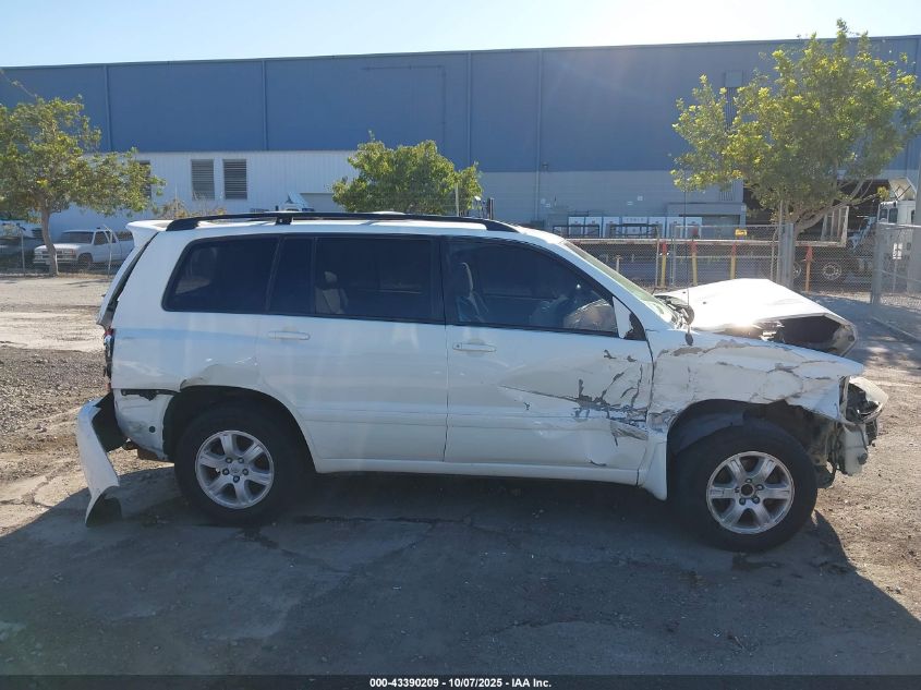 2001 Toyota Highlander V6 VIN: JTEHF21A310020616 Lot: 43390209