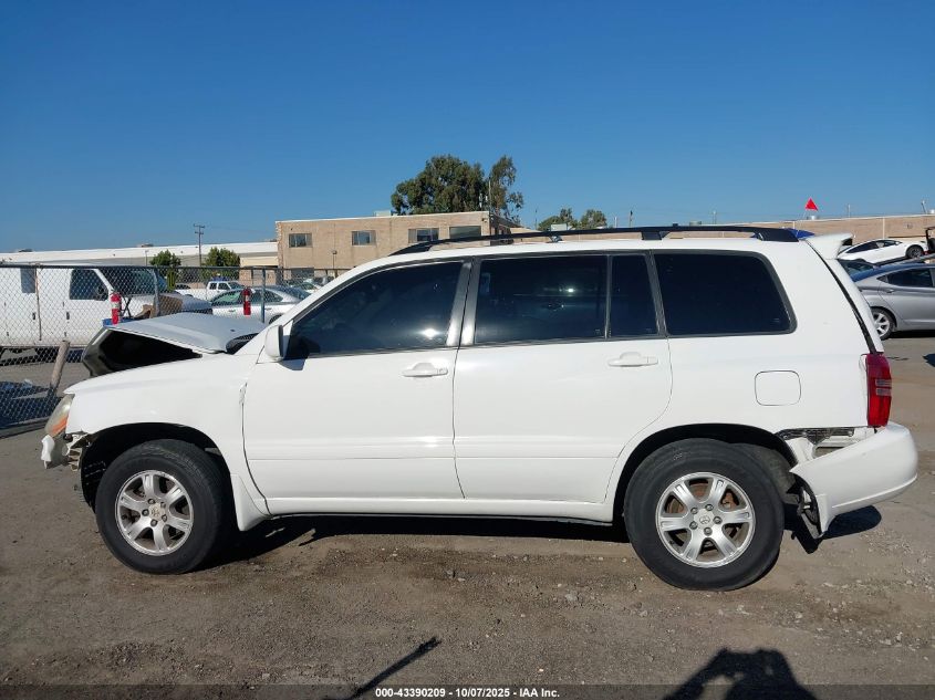 2001 Toyota Highlander V6 VIN: JTEHF21A310020616 Lot: 43390209