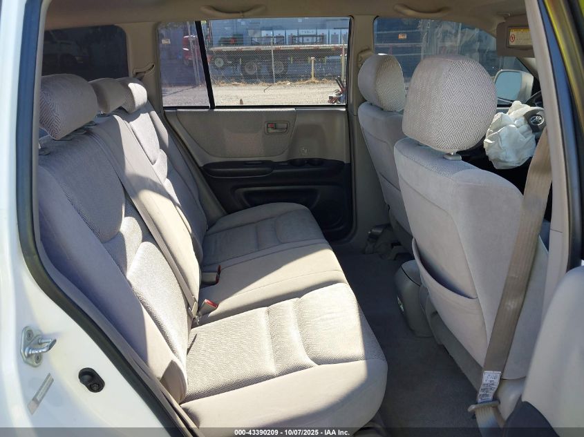 2001 Toyota Highlander V6 VIN: JTEHF21A310020616 Lot: 43390209