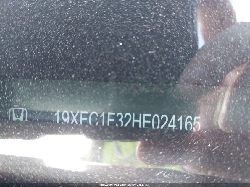 2017 Honda Civic Ex-T VIN: 19XFC1F32HE024165 Lot: 43390224