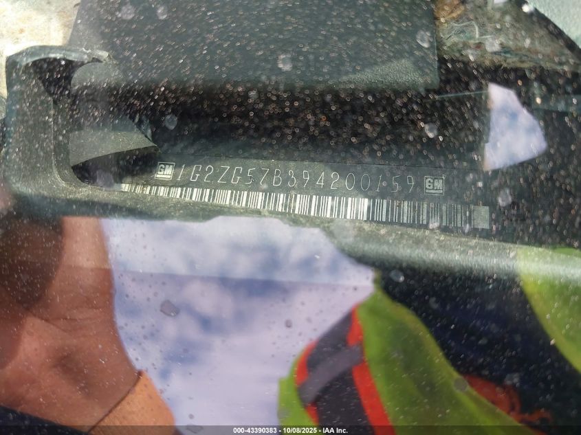 2009 Pontiac G6 VIN: 1G2ZG57B394200159 Lot: 43390383