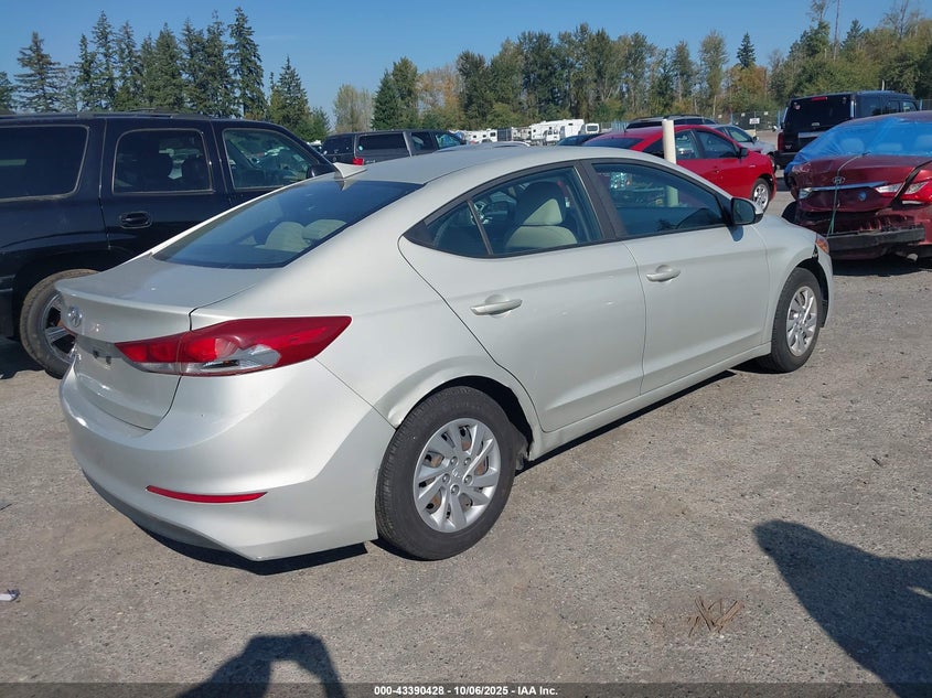 VIN KMHD74LF3HU395490 2017 HYUNDAI ELANTRA SE