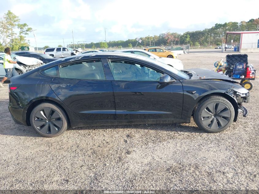 2025 Tesla Model 3 Long Range Rear-Wheel Drive VIN: 5YJ3E1EA8SF032401 Lot: 43390455