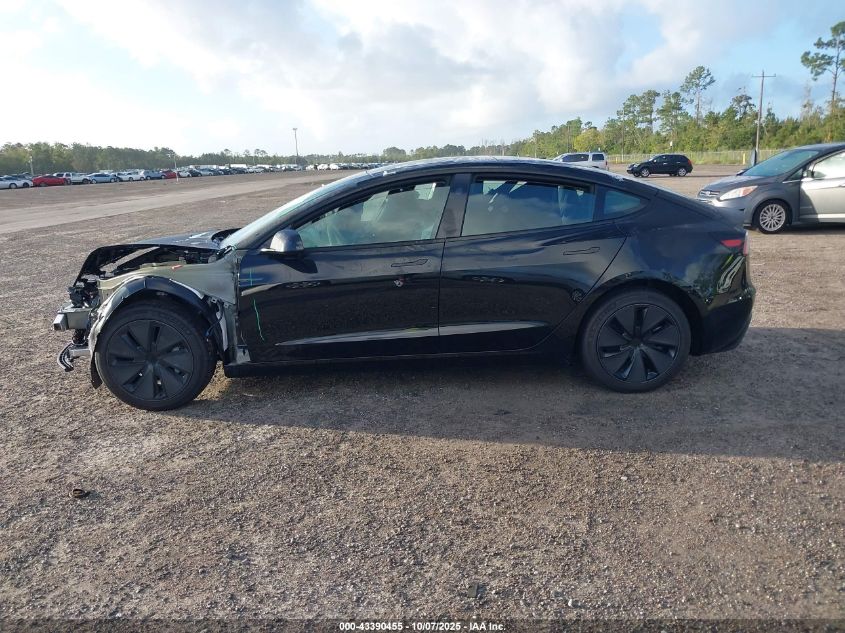 2025 Tesla Model 3 Long Range Rear-Wheel Drive VIN: 5YJ3E1EA8SF032401 Lot: 43390455