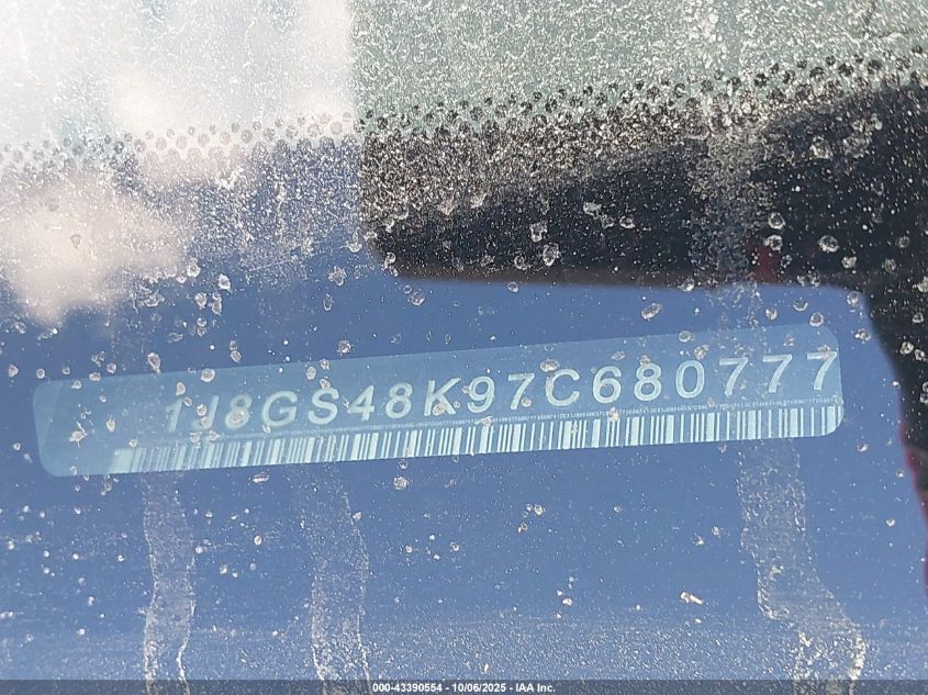 2007 Jeep Grand Cherokee Laredo VIN: 1J8GS48K97C680777 Lot: 43390554