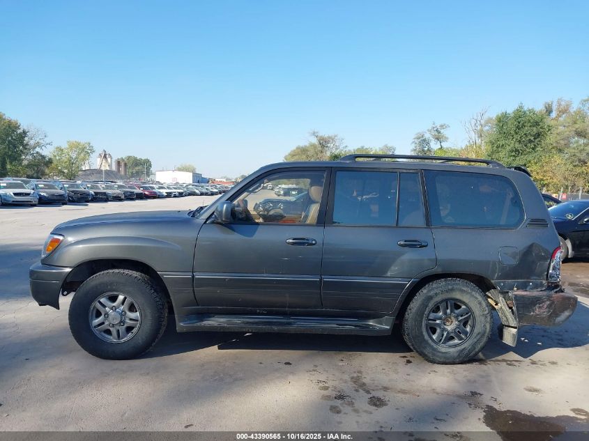 2002 Lexus Lx 470 VIN: JTJHT00W023516940 Lot: 43390565