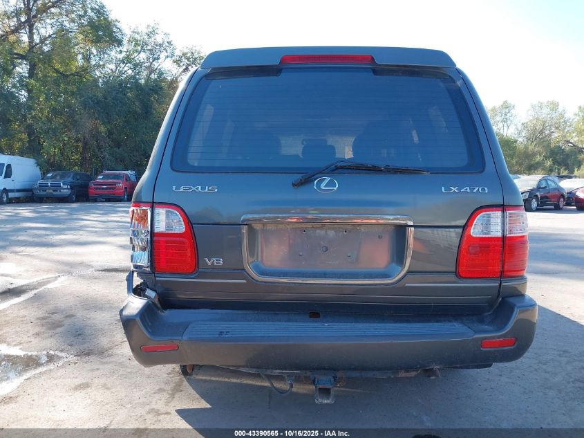 2002 Lexus Lx 470 VIN: JTJHT00W023516940 Lot: 43390565