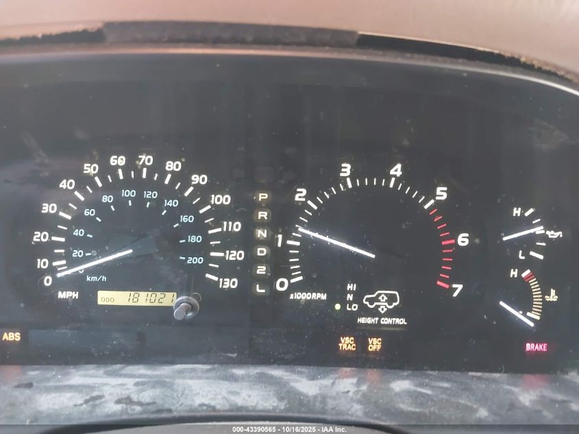 2002 Lexus Lx 470 VIN: JTJHT00W023516940 Lot: 43390565