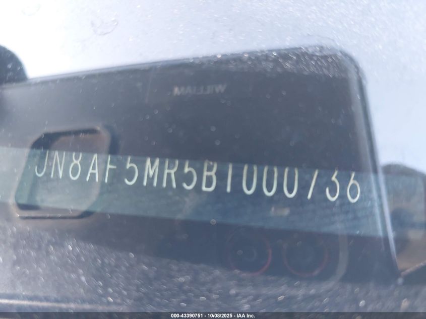 2011 Nissan Juke Sl VIN: JN8AF5MR5BT000736 Lot: 43390751