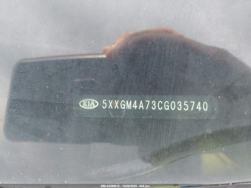 2012 Kia Optima Lx VIN: 5XXGM4A73CG035740 Lot: 43390815