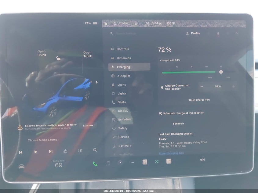 2024 Tesla Model Y Long Range Dual Motor All-Wheel Drive VIN: 7SAYGDEEXRA253500 Lot: 43390919