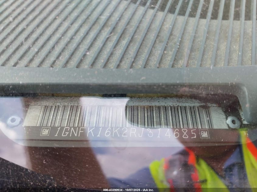 1994 Chevrolet Suburban K1500 VIN: 1GNFK16K2RJ314685 Lot: 43390934