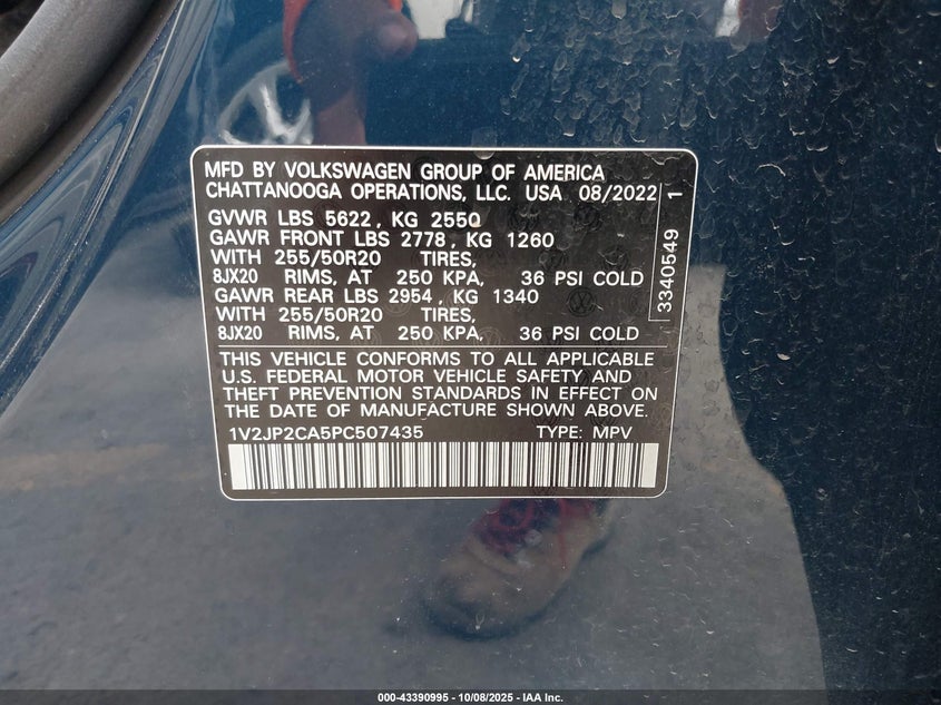 2023 VOLKSWAGEN ATLAS 2.0T SE W/TECHNOLOGY 1V2JP2CA5PC507435