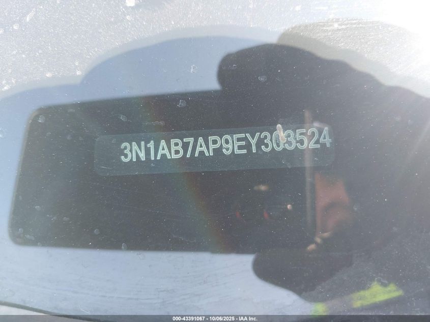 2014 Nissan Sentra Sr VIN: 3N1AB7AP9EY303524 Lot: 43391067