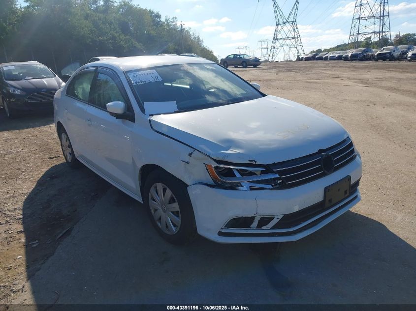 2016 Volkswagen Jetta 1.4T S VIN: 3VW267AJ6GM376777 Lot: 43391196