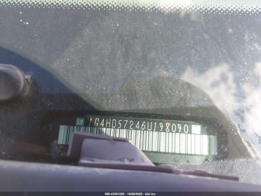 2006 Buick Lucerne Cxl VIN: 1G4HD57246U198090 Lot: 43391220