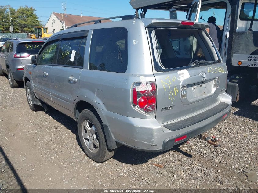 2006 Honda Pilot Ex-L VIN: 2HKYF186X6H509959 Lot: 43391230