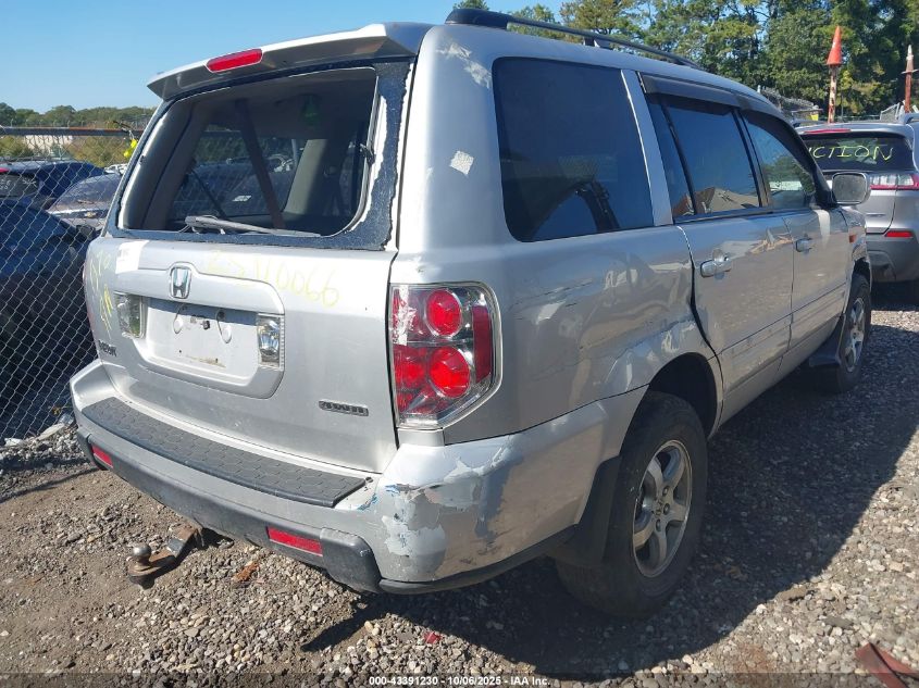 2006 Honda Pilot Ex-L VIN: 2HKYF186X6H509959 Lot: 43391230