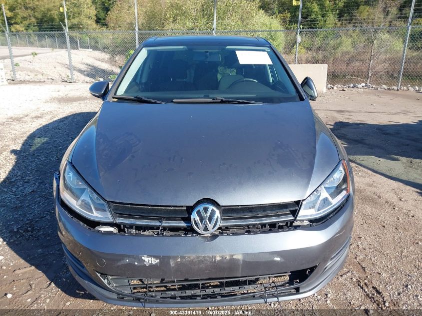 2016 Volkswagen Golf Tsi S 4-Door VIN: 3VW217AU2GM040729 Lot: 43391419