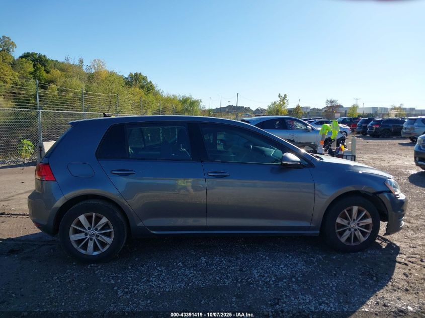 2016 Volkswagen Golf Tsi S 4-Door VIN: 3VW217AU2GM040729 Lot: 43391419