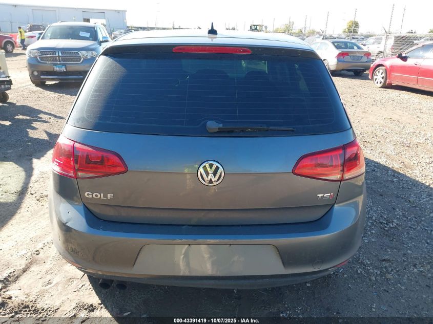 2016 Volkswagen Golf Tsi S 4-Door VIN: 3VW217AU2GM040729 Lot: 43391419
