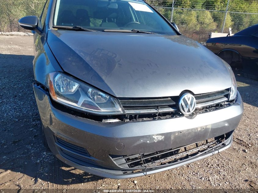 2016 Volkswagen Golf Tsi S 4-Door VIN: 3VW217AU2GM040729 Lot: 43391419