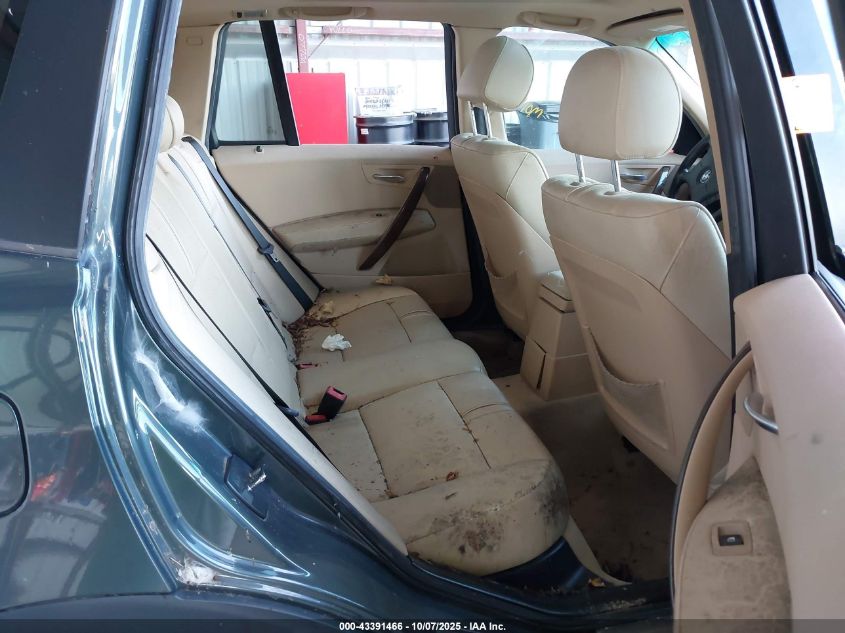 2005 BMW X3 3.0I VIN: WBXPA93495WD06820 Lot: 43391466