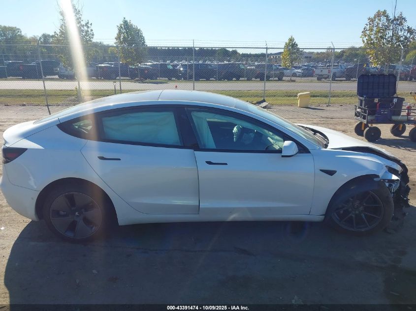 2022 Tesla Model 3 Long Range Dual Motor All-Wheel Drive VIN: 5YJ3E1EB5NF262605 Lot: 43391474