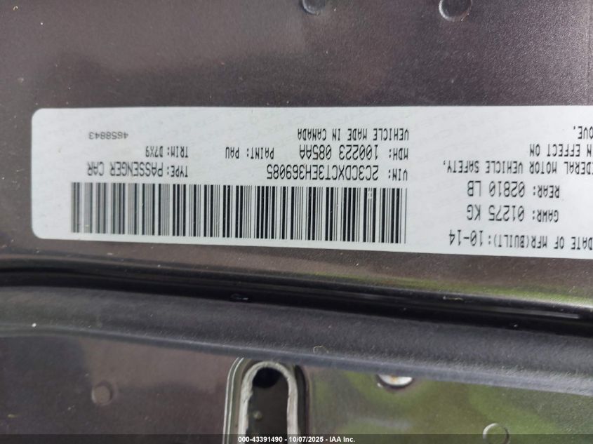 2014 Dodge Charger R/T VIN: 2C3CDXCT3EH369085 Lot: 43391490