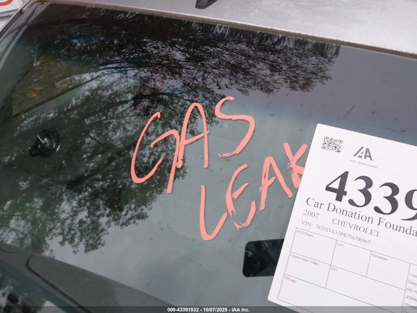 2007 Chevrolet Hhr Lt VIN: 3GNDA33P87S638967 Lot: 43391532
