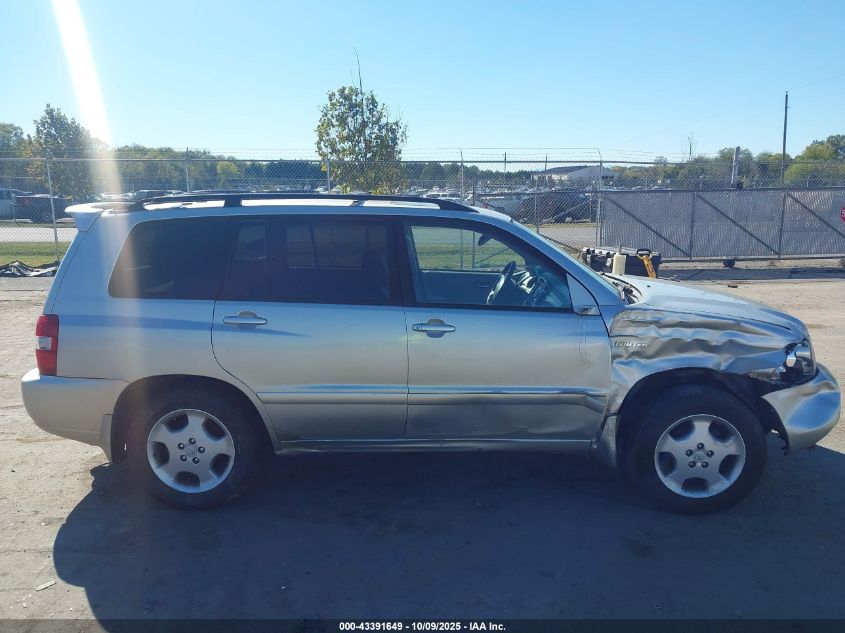 2004 Toyota Highlander Limited V6 VIN: JTEEP21AX40027955 Lot: 43391649