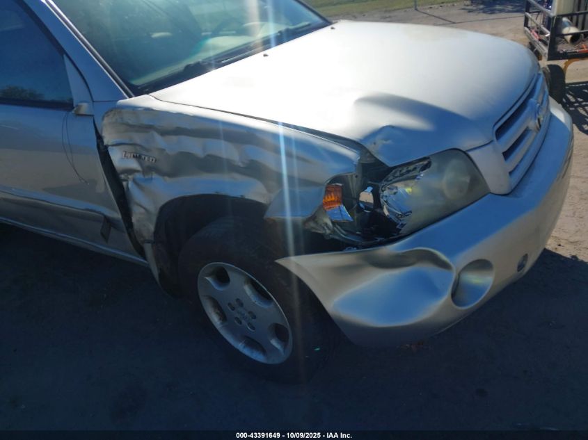 2004 Toyota Highlander Limited V6 VIN: JTEEP21AX40027955 Lot: 43391649