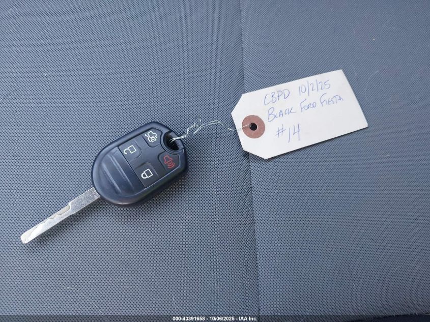 2017 Ford Fiesta S VIN: 3FADP4AJ6HM156683 Lot: 43391658