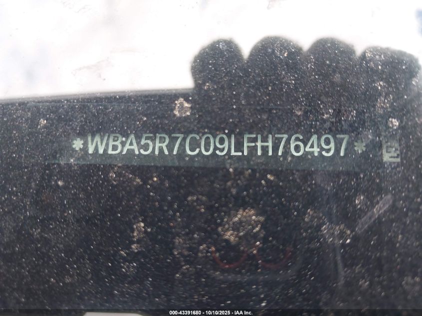 2020 BMW 330I xDrive VIN: WBA5R7C09LFH76497 Lot: 43391680