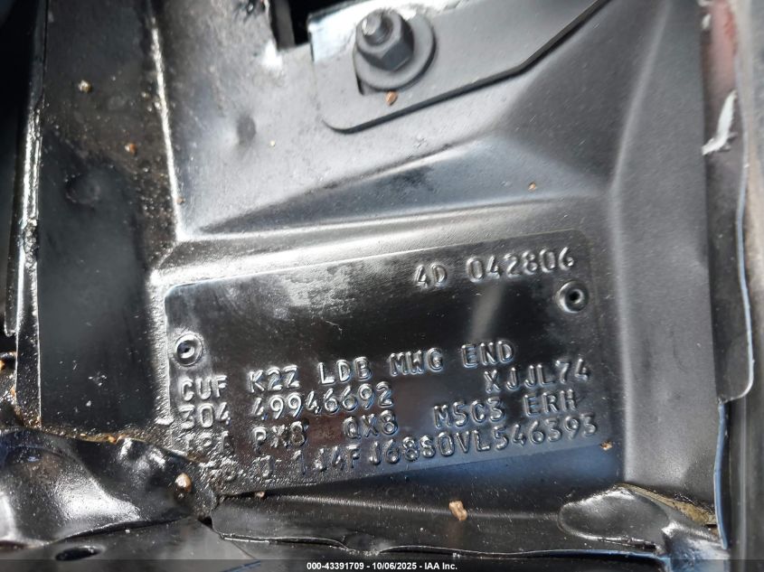 1997 Jeep Cherokee Sport VIN: 1J4FJ68S0VL546393 Lot: 43391709