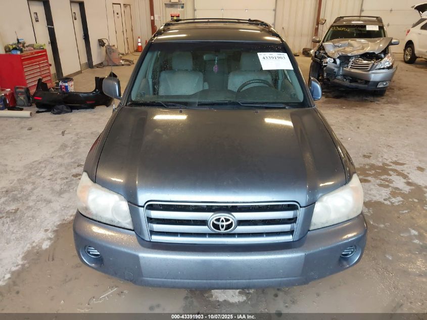 2007 Toyota Highlander V6 VIN: JTEEP21A270203594 Lot: 43391903