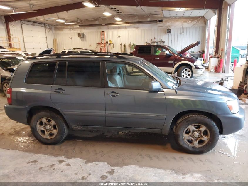 2007 Toyota Highlander V6 VIN: JTEEP21A270203594 Lot: 43391903