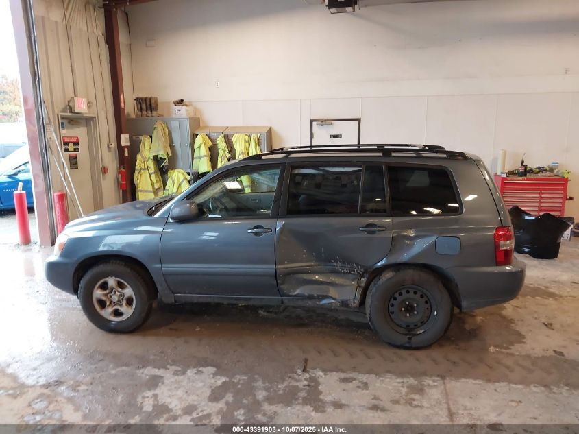 2007 Toyota Highlander V6 VIN: JTEEP21A270203594 Lot: 43391903
