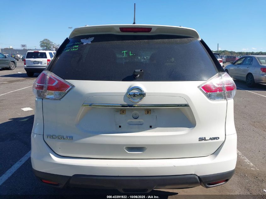 2016 Nissan Rogue Sl VIN: 5N1AT2MV4GC741799 Lot: 43391922