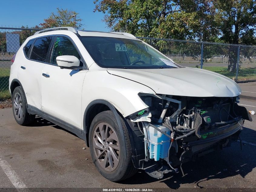 2016 Nissan Rogue Sl VIN: 5N1AT2MV4GC741799 Lot: 43391922