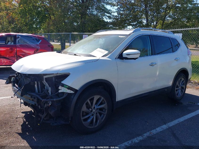 2016 Nissan Rogue Sl VIN: 5N1AT2MV4GC741799 Lot: 43391922