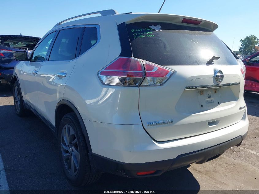2016 Nissan Rogue Sl VIN: 5N1AT2MV4GC741799 Lot: 43391922