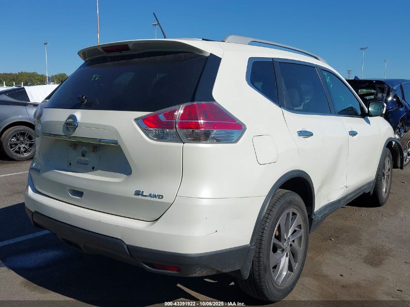 2016 Nissan Rogue Sl VIN: 5N1AT2MV4GC741799 Lot: 43391922