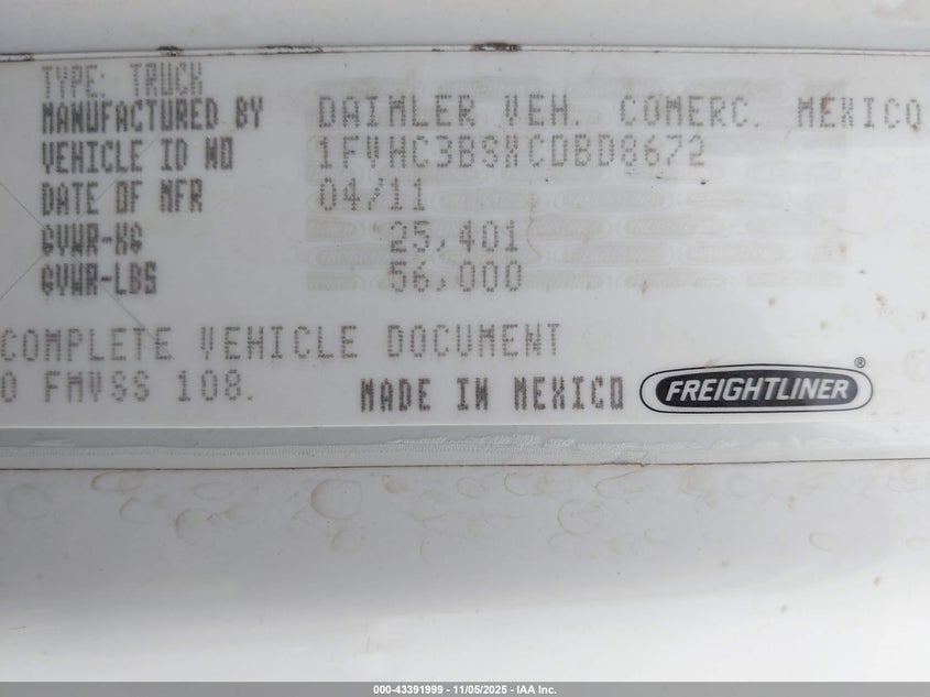 2012 OTHER FREIGHTLINER M2 106 HEAVY DUTY TRUCK N/A