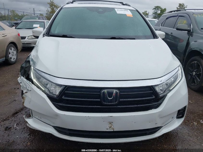 2022 Honda Odyssey Elite VIN: 5FNRL6H94NB042734 Lot: 43392090