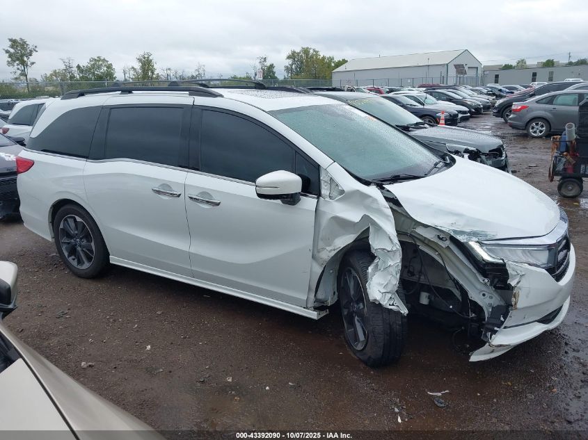 2022 Honda Odyssey Elite VIN: 5FNRL6H94NB042734 Lot: 43392090